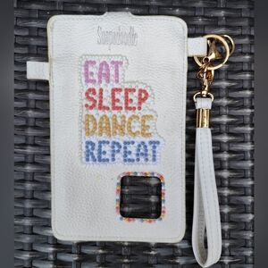 3/$25💙Snapadoodle EAT SLEEP DANCE REPEAT White Phone Case Pouch